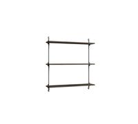 Moebe Shelving Standard Wall Shelf Smoked Oak/Stainless Steel