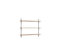 Moebe Shelving Wall Shelf Small Oak/Stainless Steel