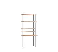 MOEBE Shelving Workspace Bookcase Single Oak/ Black