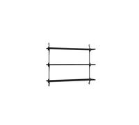Moebe Wall Shelving WS.65.1 Black/Stainless Steel