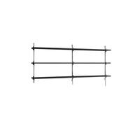 Moebe Wall Shelving WS.65.2.B Black/Stainless Steel