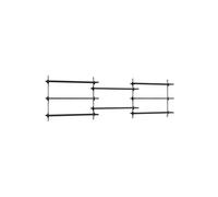Moebe Wall Shelving WS.65.3 Black/Stainless Steel