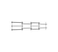 Moebe Wall Shelving WS.65.4 Black/Stainless Steel