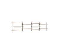 Moebe Wall Shelving WS.65.4 Oak/Stainless Steel