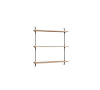 Moebe Wall Shelving WS.85.1 Oak/Stainless Steel