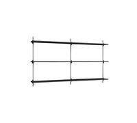 Moebe Wall Shelving WS.85.2.B Black/Stainless Steel