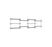 Moebe Wall Shelving WS.85.4 Black/Stainless Steel