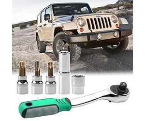 MOEBULB Hard Top & Door Install Removal Ratchet Wrench Torx Tool Kit Replace 82214166AB 68361574AB Compatible with 2007-2019 Jeep Wrangler JL JK 2-4 Doors