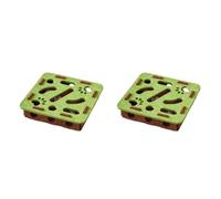 Moedweuo 2Pcs Interactive Cat Puzzle Toy Scratch Puzzle Enrichment Box, Mental Stimulation Box with 3 Balls, Indoor Cat Brain Training Game