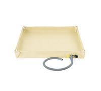 Moedweuo Folding Shower Tray for Camping, Portable Waterproof Shower Base with Drain, Foldable Shower Floor Mat for Outdoor, Indoor, Travel & Camping Use