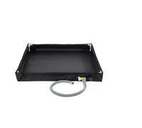 Moedweuo Folding Shower Tray for Camping, Portable Waterproof Shower Base with Drain, Foldable Shower Floor Mat for Outdoor, Indoor, Travel & Camping Use