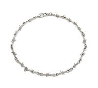 MOEEIJEW Punk Spike Necklace for Women Men Goth Necklaces Beaded Chain Choker Silver Heart Pendant Spike Necklace Streetwear Jewelry, One Size, Metal, No Gemstone
