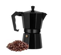 Möka Pot, Authentic Italian Espresso Experience, Aluminum, Classic Italian Coffee Maker, Camping Pot, Ergonomic Heat-Resistant Handle, for Gas Electric Ceramic Stoves