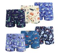 MOEMOE BABY Boys Boxers Cotton Boys Underwear Boxer Shorts kids Trunk Multipack,6-7 Years,140,Blue,6 Pack