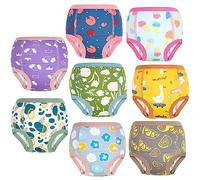 MOEMOE BABY Potty Training Pants - Reusable Cotton Training Pants for Girls, 8 pack, Pink, 8 Years