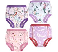 MOEMOE BABY Potty Training Pants,Toilet Training Pants,Toddler Training Underwear,Girls Reuasable Potty Training Pant,Green Mermaid,4 Pack,3 Years