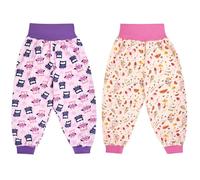 MOEMOE BABY Potty Training Pants Waterproof Potty Training Skirt,Diaper Skirt,Toddler Training Pants,Bedwetting Pants Night Time Training Pants,2 Packs,Owl+Ice Cream,XL