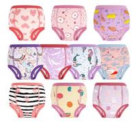 MOEMOE BABY Purple Unicorn 10 Pack 4 Years Cotton Training Underwear, Toddler Training Pants, Reusable, Mid Rise Briefs, Machine Washable