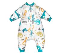MOEMOE BABY Sleeping Bag with Feet 2.5 TOG Winter Toddler Sleep Bag with Legs Thick Baby Sleep Sack Cotton Wearable Blanket for Girls Boys,Dinosaurs,S,Length 70cm/6-12 Month