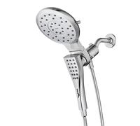 Moen 220C3EP Verso Eight-Function 7" Diameter Spray Head Standard with Handshower with Eco Performance, Chrome, Round-72 Hose