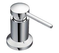 Moen 3942 Deck Mounted Kitchen Dispenser with Above The Sink Refillable Bottle, Chrome, Soap Pump