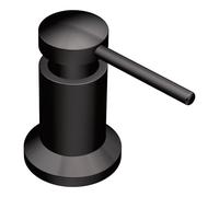 Moen 3942BL Deck Mounted Kitchen Soap Dispenser with Above The Sink Refillable Bottle, Black, 1.125