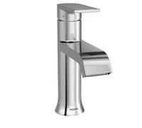 Moen 6702 Genta LX One Handle Single Hole Modern Bathroom Sink Faucet with Optional Deckplate, 1 Count, Chrome
