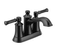 Moen 6802BL Dartmoor Two-Handle Low Arc Bathroom Faucet, Matte Black