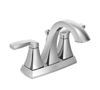 Moen 6901 Voss Collection Two Handle High Arc Centerset Bathroom Faucet, Chrome, 0.5