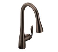 Moen 7594ORB Arbor One Handle Pulldown Kitchen Faucet Featuring Power Boost and Reflex, Oil-Rubbed Bronze