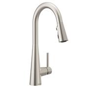 Moen 7864SRS Sleek One Handle High Arc Pulldown Modern Kitchen Faucet Featuring Power Boost, Spot Resist Stainless, XL