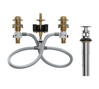 Moen 9000 Widespread Bathroom Sink Faucet Rough-in Valve with Drain Assembly Featuring M-Pact Technology, Brass, 0.5