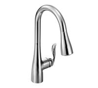 Moen Arbor Chrome One-Handle Kitchen Faucet with Pull Down Sprayer Featuring Power Boost and Reflex, 7594C