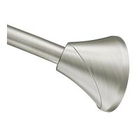 Moen CSR2172BN 5-Foot Adjustable Tension Single Curved Shower Curtain Rod, Brushed Nickel
