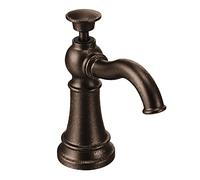 Moen Deck Mounted Kitchen Soap Dispenser with Above The Sink Refillable Bottle, Oil-Rubbed Bronze, 1.12