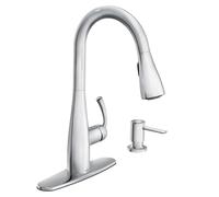 Moen Essie Single-Handle Pull-Down Sprayer Kitchen Faucet with Reflex and Powerclean in Chrome