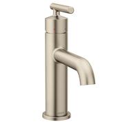 Moen Gibson Brushed Nickel One-Handle Single Hole Modern Bathroom Sink Faucet with Optional Deckplate, 6145BN