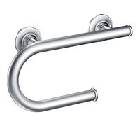 Moen LR2352DCH Bathroom Safety 8-Inch Grab Bar with Integrated Toilet Paper Holder, Chrome