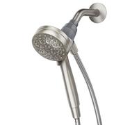 Moen Magnetix Six-Function Handheld Showerhead with Eco-Performance Magnetic Docking System, Brushed Nickel, 3.5" (26100EPSRN)