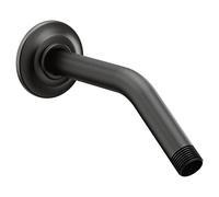 Moen S122BL Collection Accessories-Premium Brushed Nickel 8-Inch Shower Arm, Matte Black