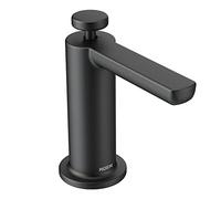 Moen S3947BL Modern Deck Mounted Kitchen Soap Dispenser with Above The Sink Refillable Bottle, Matte Black
