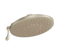 Moen S6320BN Velocity 8" Two-Function Rainshower Showerhead with Immersion Technology at 2.5 GPM Flow Rate, Brushed Nickel