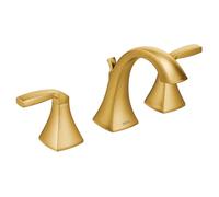 Moen T6905BG Voss Collection Two-Handle Widespread High Arc Bathroom Faucet, Gold