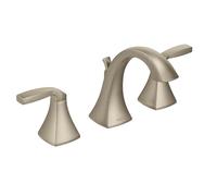 Moen T6905BN Voss Two Handle High Arc Widespread Bathroom Faucet Without Valve, Nickel, .5