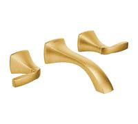 Moen T6906BG Voss Two-Handle Wall Mount Bathroom Faucet Trim Kit, Valve Required, Brushed Gold