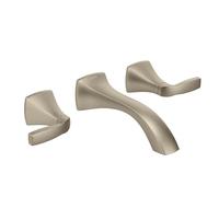 Moen T6906BN Voss Two-Handle Wall Mount Bathroom Faucet Trim Kit, Valve Required, Brushed Nickel