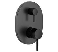 Moen UT3290BL Align M-CORE 3-Series 2-Handle Shower Trim with Integrated Transfer, Valve Required, Matte Black