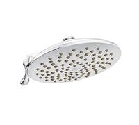 Moen Velocity Chrome Two-Function Rain Shower 8-Inch Showerhead with Immersion Technology for a High-Pressure Rinse, Round Rainfall Shower Head, Pressure Boosting Shower Head, S6320