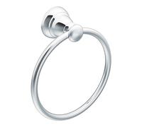 Moen Y2686CH Banbury Bathroom or Kitchen Towel Ring, Chrome, 0.6