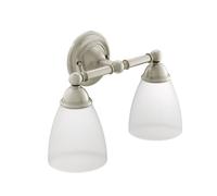 Moen YB2262BN Brantford 2-Globe Bath Light, Brushed Nickel, 9.60 x 10.00 x 20.60 inches